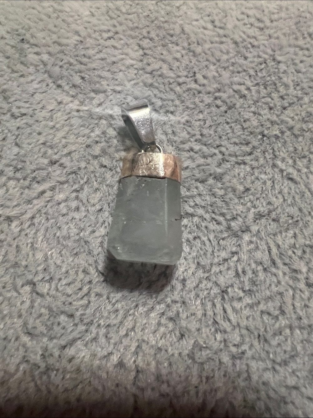 Aquamarine Pendant - Silver Bail